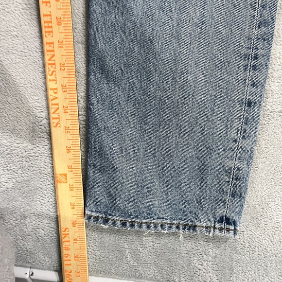 Agolde Jeans Women's 29 90s Pinch Blue Denim Button Fly Straight Y2K Grunge Punk - Picture 10 of 12